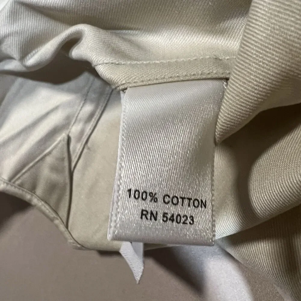 NWT Banana Republic Mens Dress Shirt Large L Beige Ivory Long Sleeve MSRP \$68